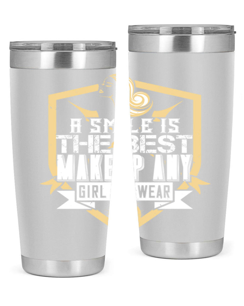 A smile is the best makeup any girl can wear Style 261#- make up- Tumbler