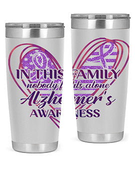 AlzheimerS Awareness American Flag 11#- alzheimers- Tumbler