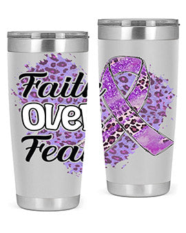 AlzheimerS Awareness Faith Over Fear 13#- alzheimers- Tumbler