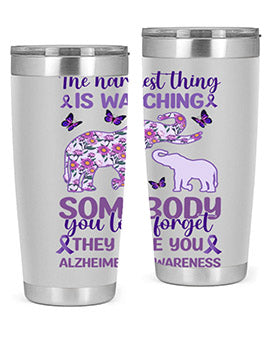 AlzheimerS Awareness Purple Elephant 16#- alzheimers- Tumbler