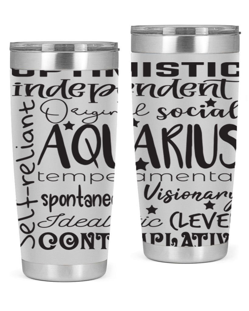 Aquarius 563#- zodiac- Tumbler