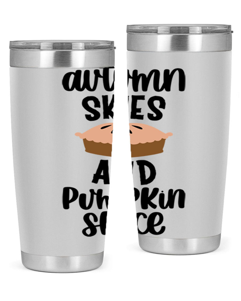 Autumn Skies And Pumpkin Spice 477#- fall- Tumbler