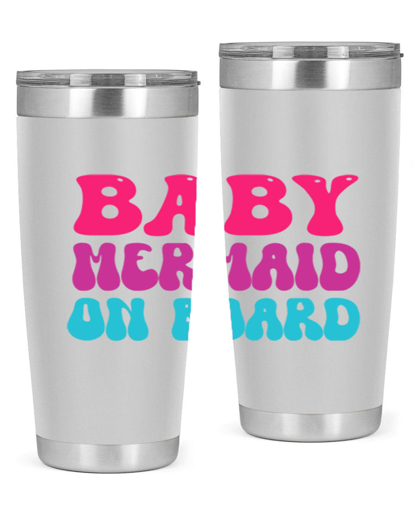 Baby Mermaid On Board 19#- mermaid- Tumbler