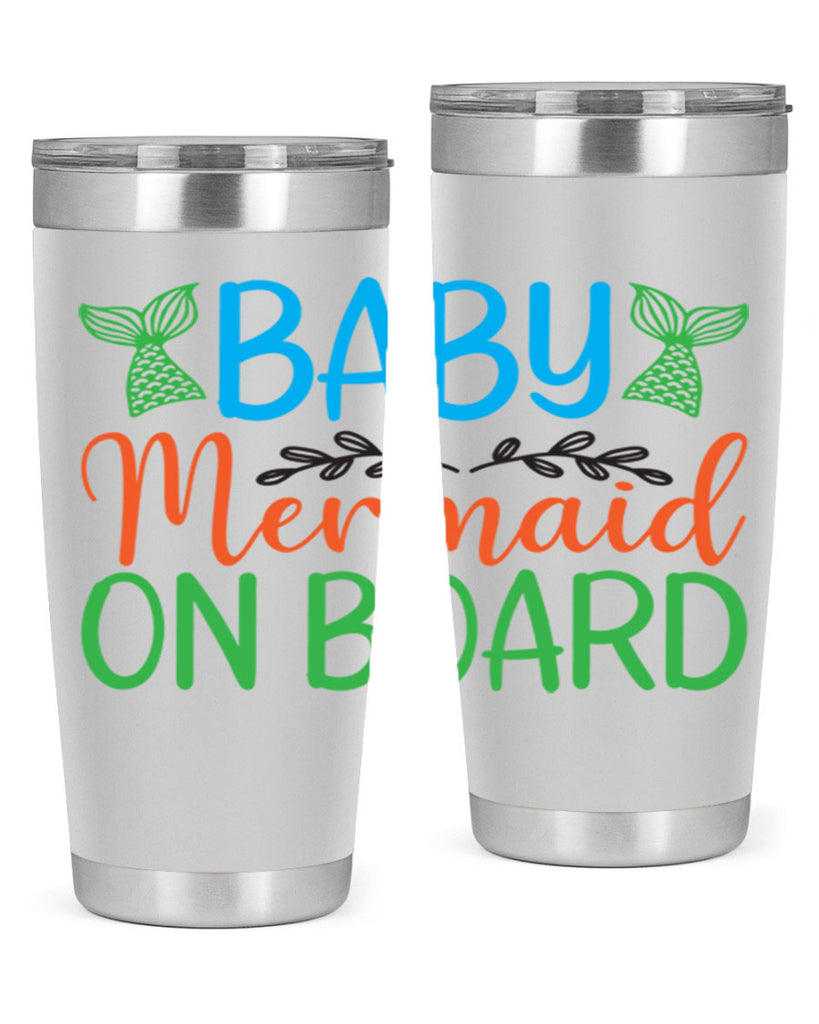 Baby Mermaid On Board 33#- mermaid- Tumbler