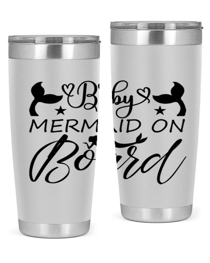 Baby mermaid on board 31#- mermaid- Tumbler