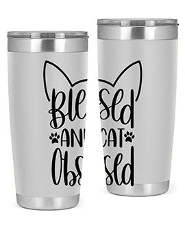Blessed And Cat Obsessed Style 79#- cat- Tumbler