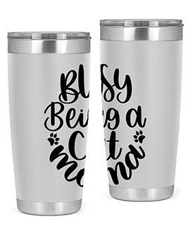 Busy Being A Cat Mama Style 80#- cat- Tumbler
