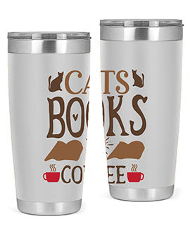 Cats Books Coffee Style 9#- cat- Tumbler