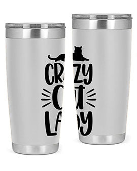 Crazy Cat Lady Style 92#- cat- Tumbler