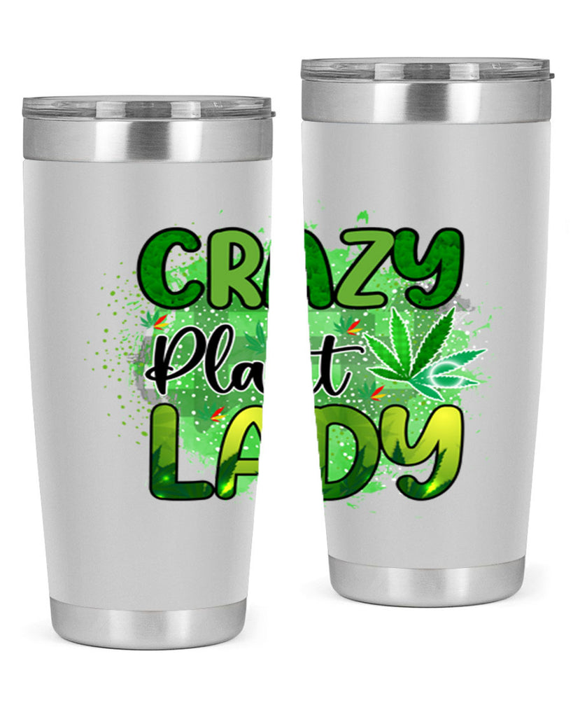 Crazy Plant Lady 64#- marijuana- Tumbler