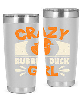 Crazy Rubber Duck Girl Style 4#- duck- Tumbler