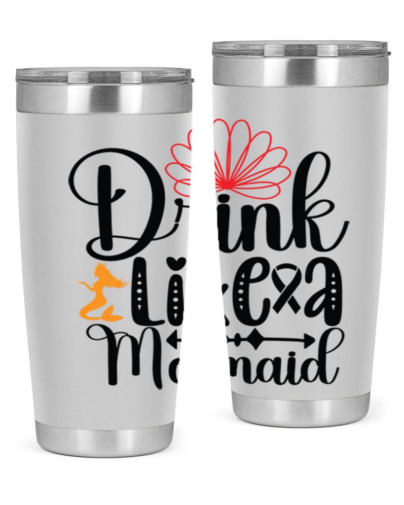 Drink Like a Mermaid 151#- mermaid- Tumbler