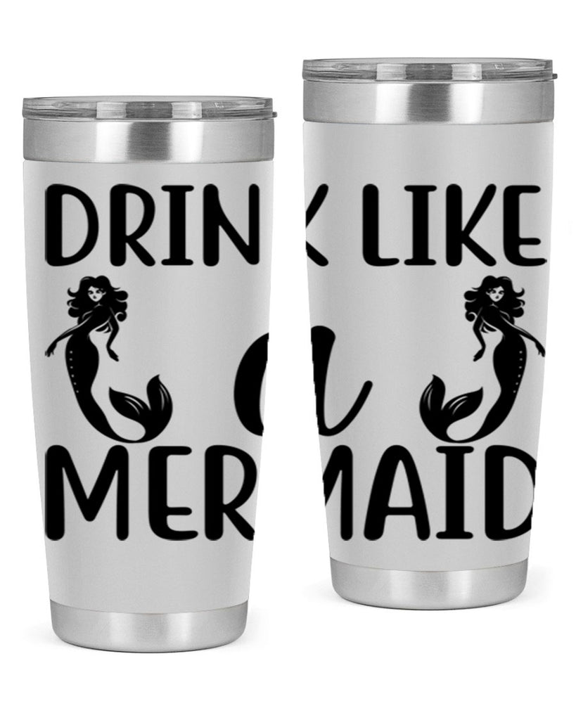 Drink like a mermaid 148#- mermaid- Tumbler