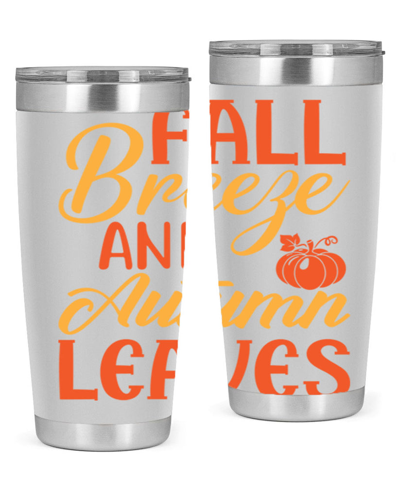 Fall Breeze and Autumn Leaves 92#- fall- Tumbler