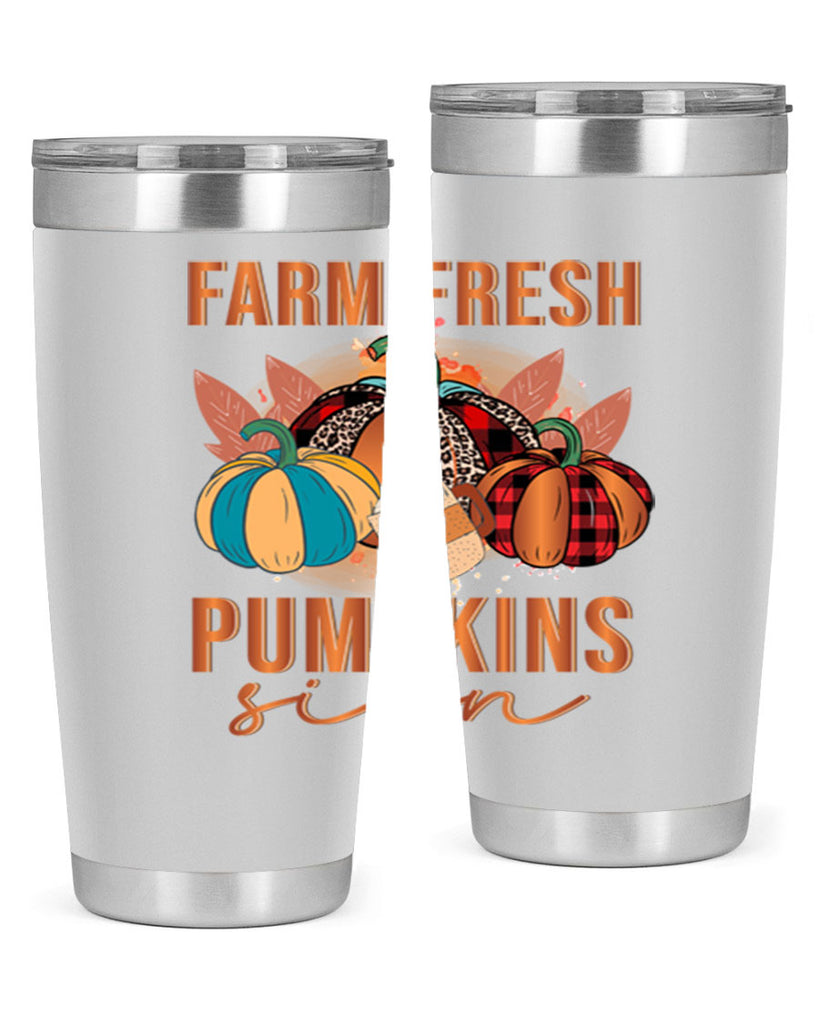 Farm Fresh Pumpkins Sign 175#- fall- Tumbler