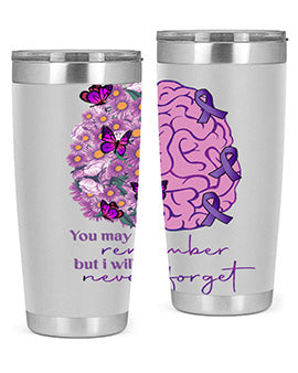 Floral Brain I Will Never Forget 146#- alzheimers- Tumbler