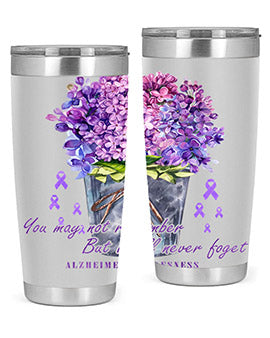 Flower Remember AlzheimerS Awareness 148#- alzheimers- Tumbler