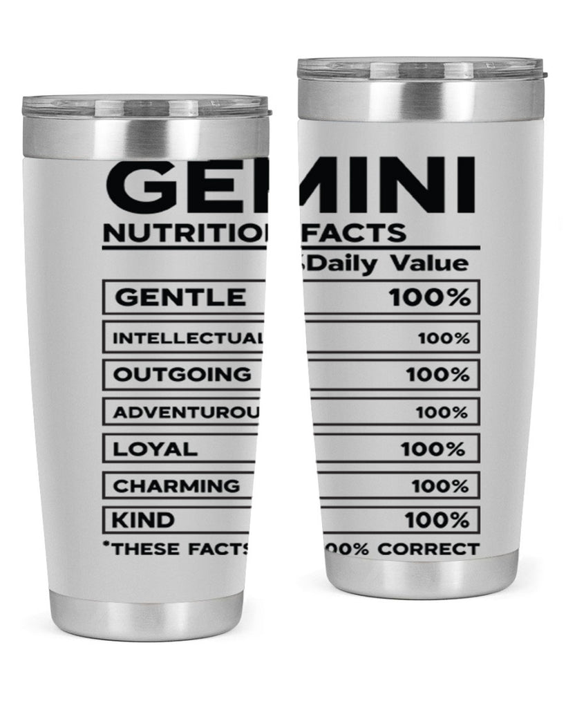 Gemini Nutrition Facts 220#- zodiac- Tumbler