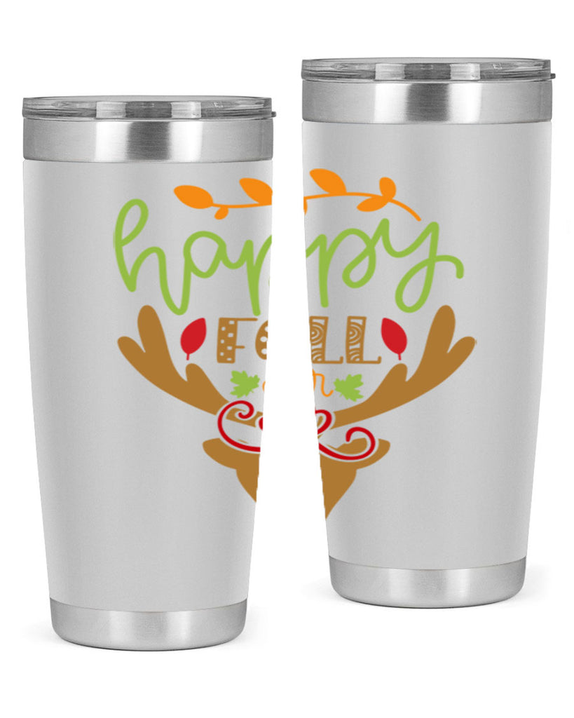 Happy Fall deer 219#- fall- Tumbler