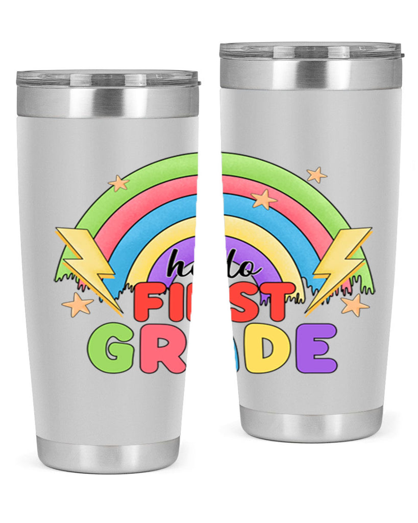 Hello 1st Grade Rainbow 13#- 1st grade- Tumbler