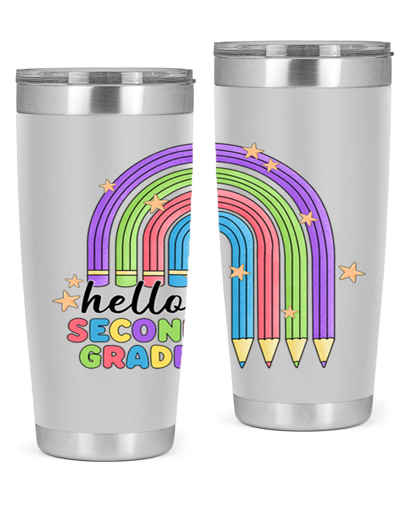 Hello 2nd Grade Pencil Rainbow 11#- second grade- Tumbler