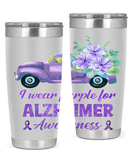 I Wear Purple For AlzheimerS Awareness 168#- alzheimers- Tumbler