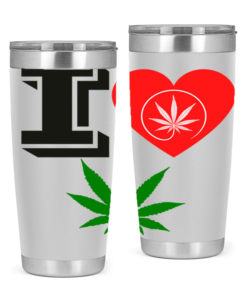 I love Cannabis heart 126#- marijuana- Tumbler