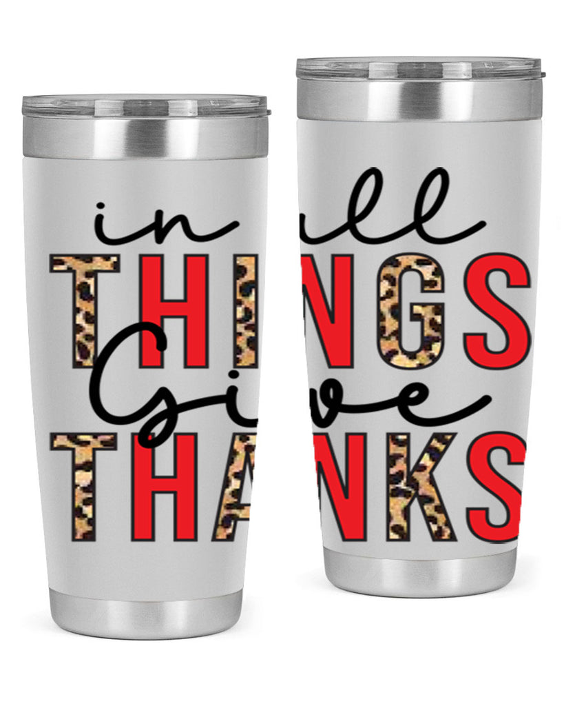 In all things give thanks 352#- fall- Tumbler