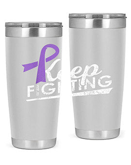 Keep Fighting Alzheimers Epilepsy Warrior Awareness Ribbon 189#- alzheimers- Cotton Tank