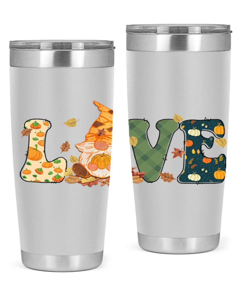 LOVEFallAutumnGnome 415#- fall- Tumbler