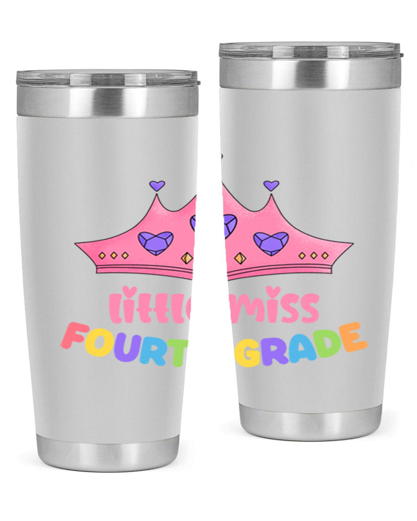 Little Miss 4th Grade 17- 4th  grade- Tumbler