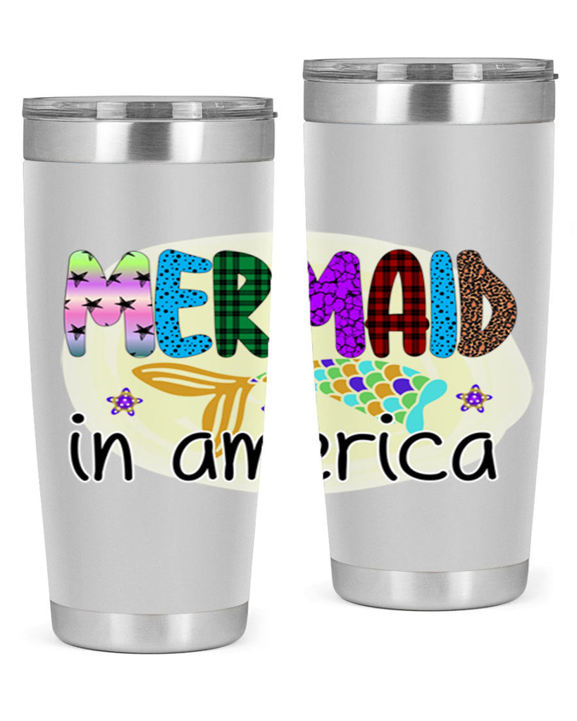 Mermaid In America 419#- mermaid- Tumbler
