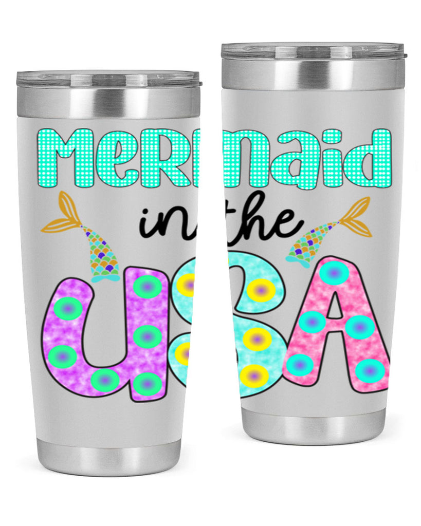 Mermaid In The Usa 421#- mermaid- Tumbler