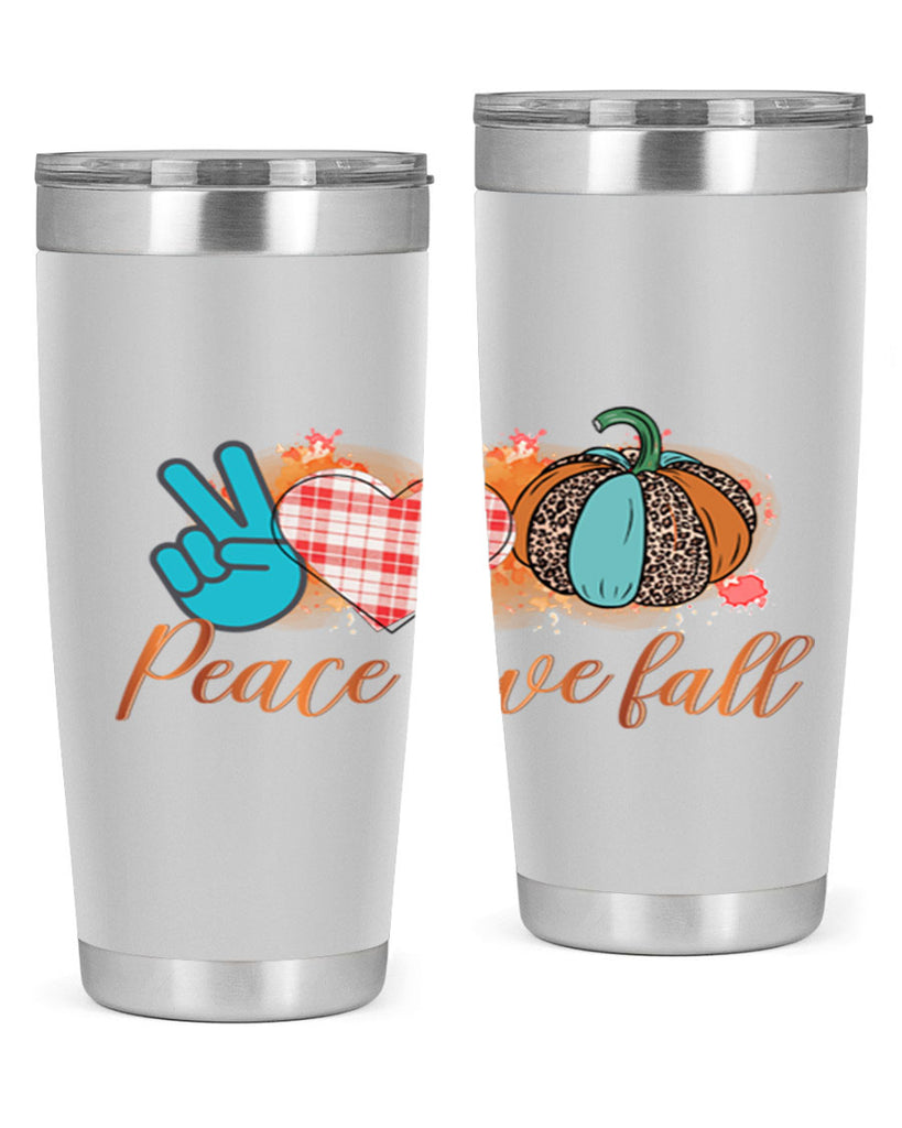 Peace Love Fall 466#- fall- Tumbler