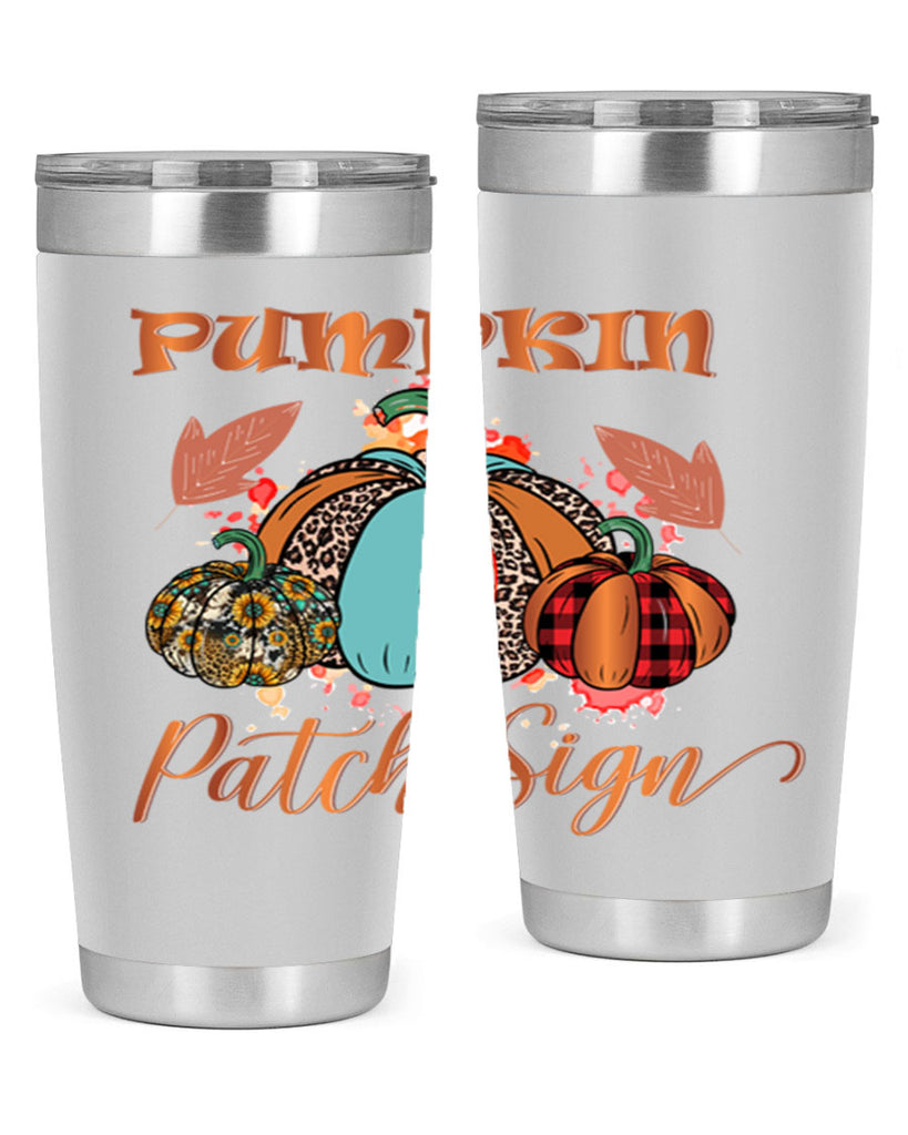 Pumpkin Patch Sign 530#- fall- Tumbler