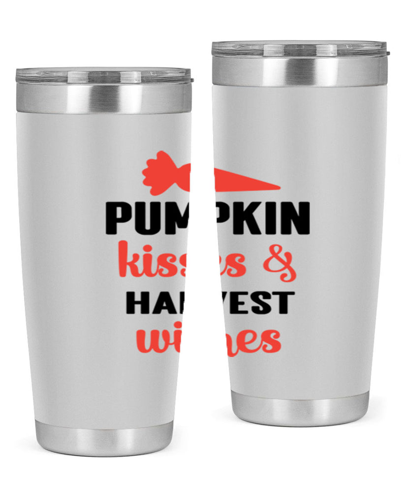 Pumpkin kisses harvest wishes 524#- fall- Tumbler