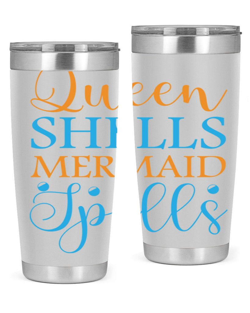 Queen Shells Mermaid Spells 546#- mermaid- Tumbler