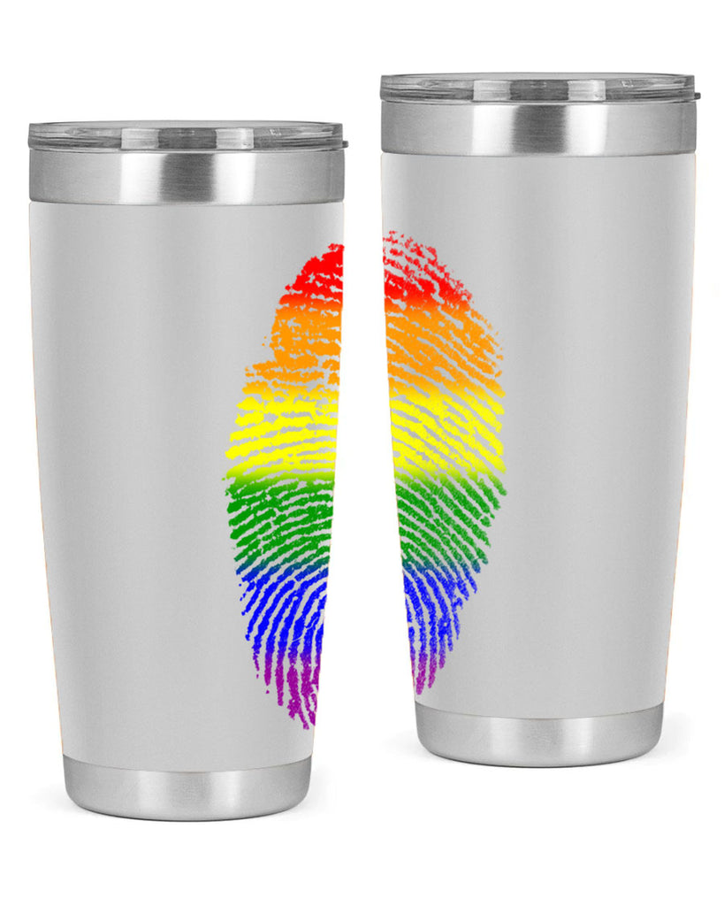 Rainbow Finger print 10#- lgbt- Tumbler