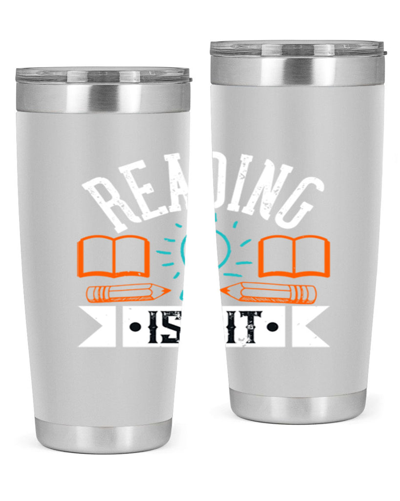 Reading is lit Style 24#- teacher- tumbler