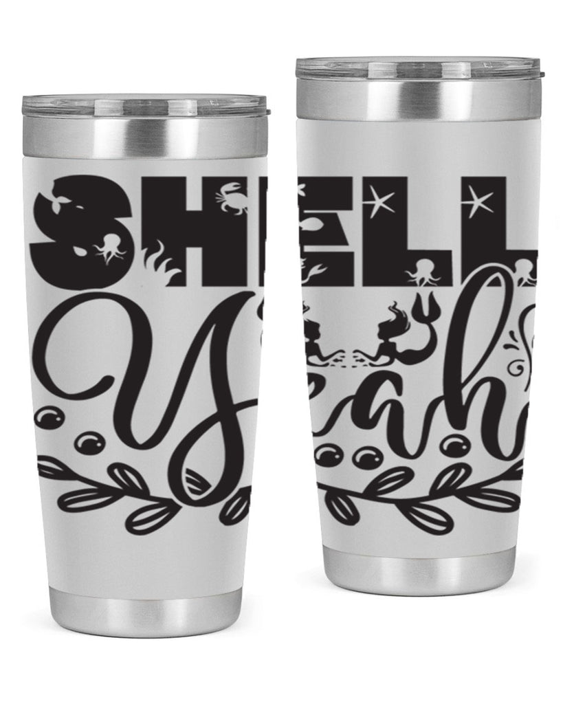 Shell yeah 595#- mermaid- Tumbler