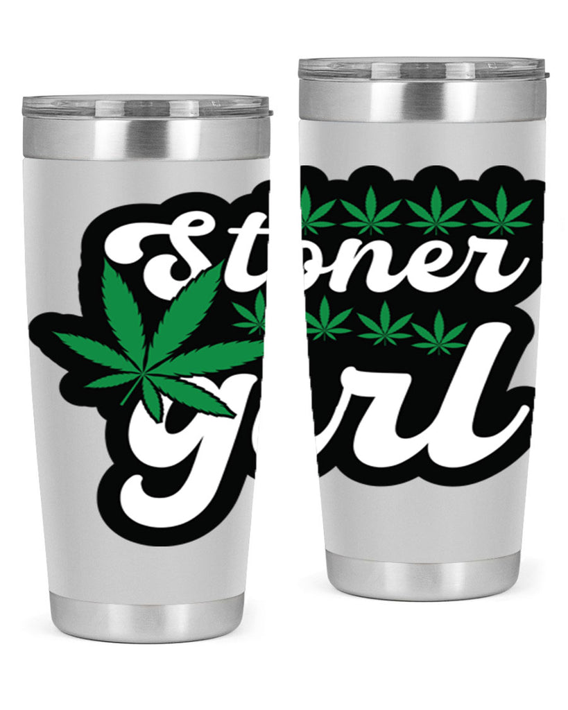 Stoner girl 263#- marijuana- Tumbler