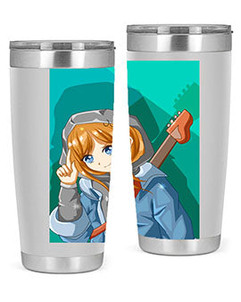 Swag and cute girl with a guitar 50#- anime- Tumbler