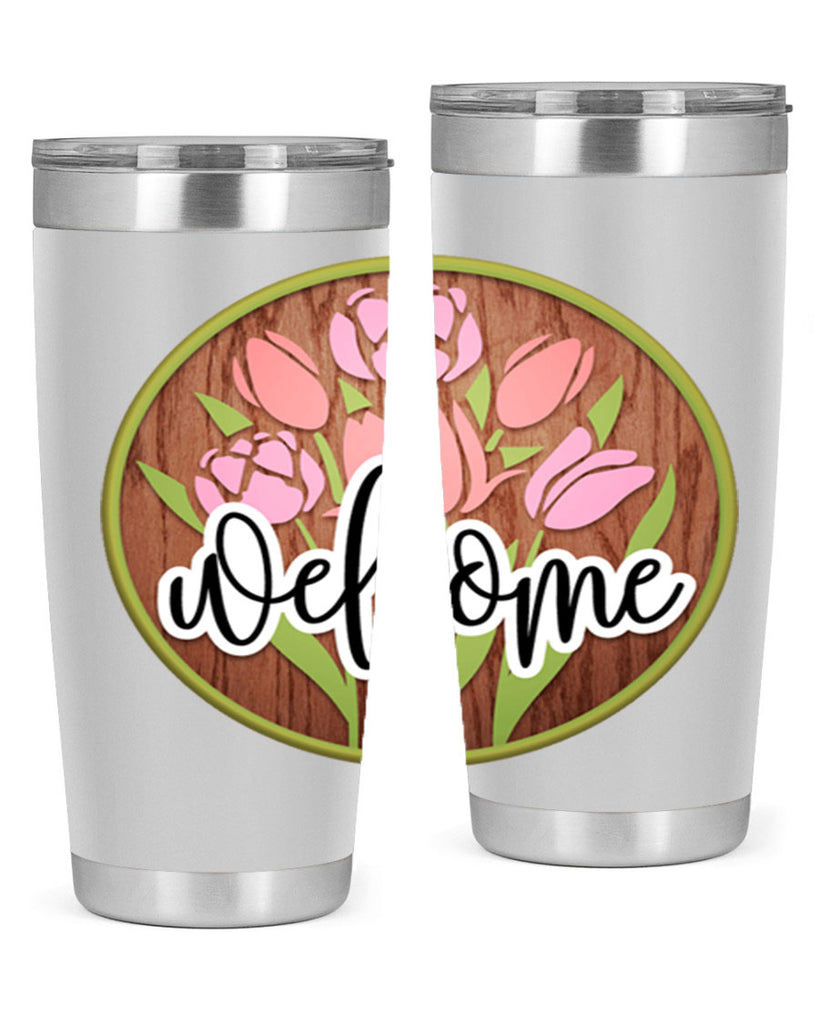 Welcome flowers bouquet Mockup570#- spring- Tumbler