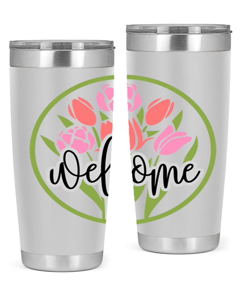 Welcome flowers bouquet571#- spring- Tumbler