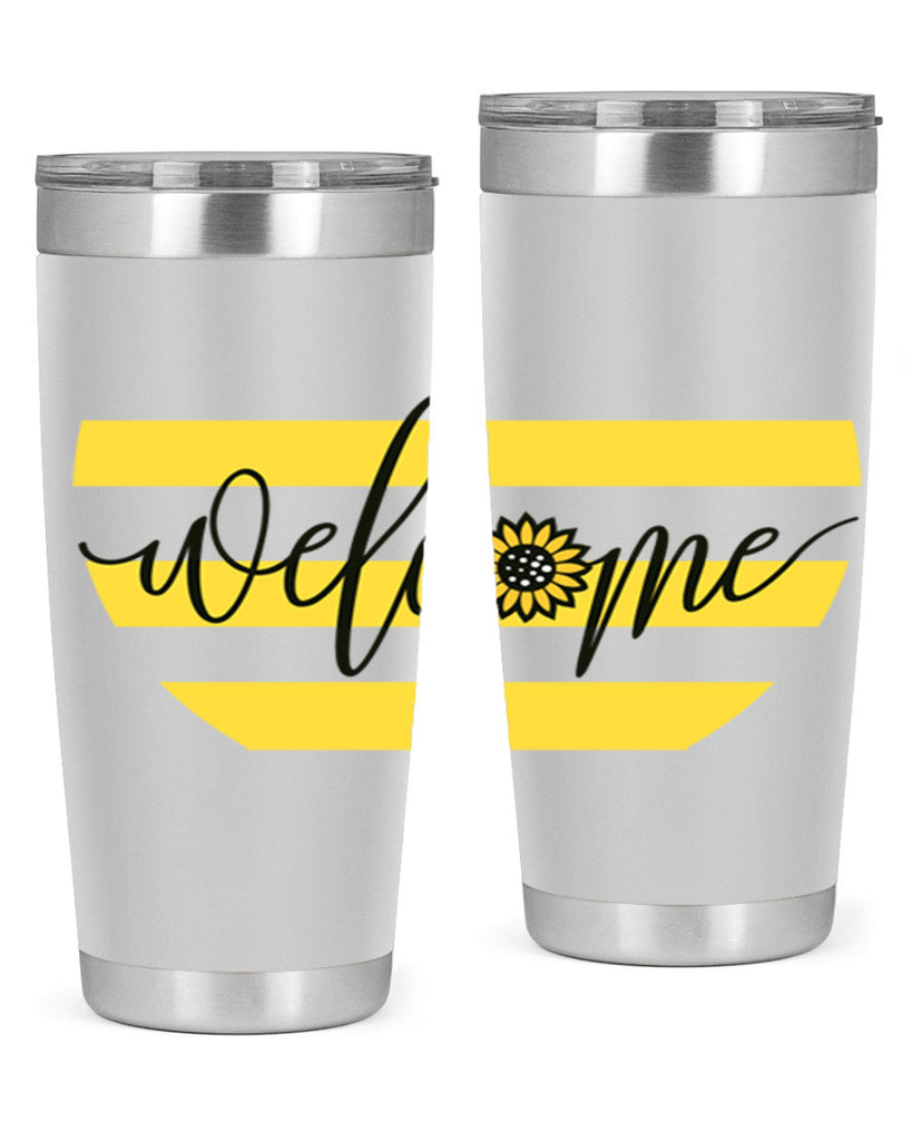 Welcome with sunflower592#- spring- Tumbler