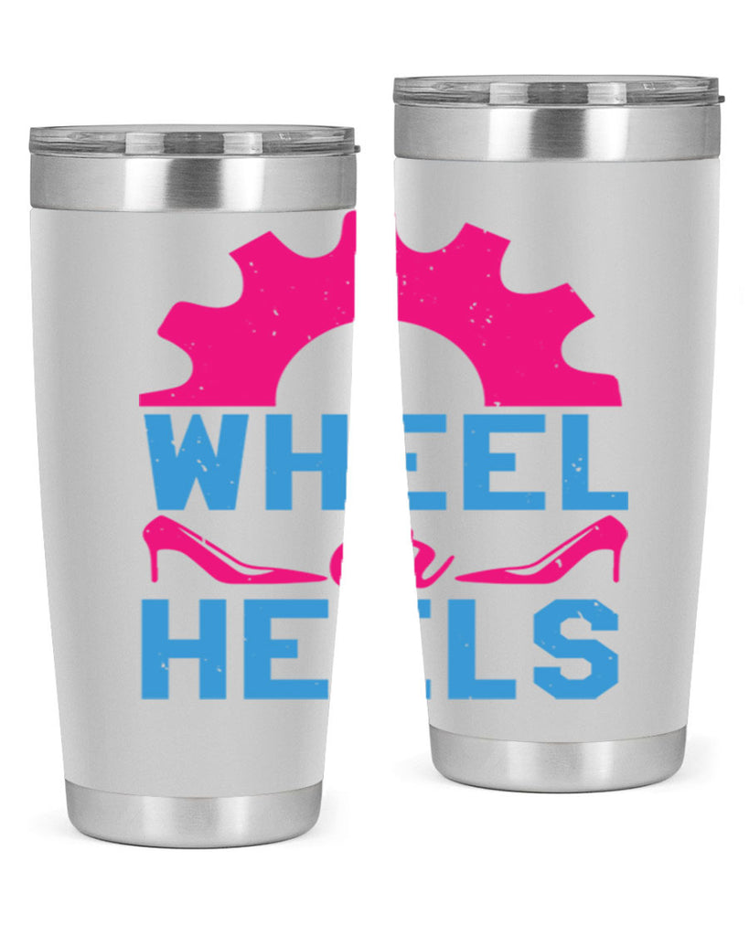 Wheel or Heels Style 8#- baby shower- tumbler