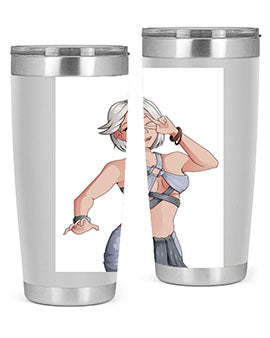 White hair girl wearing summer outfit 40#- anime- Tumbler
