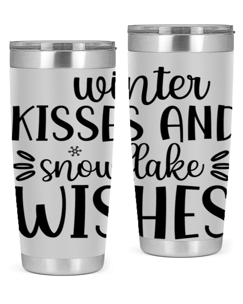 Winter Kisses And Snowflake Wishes517#- winter- Tumbler