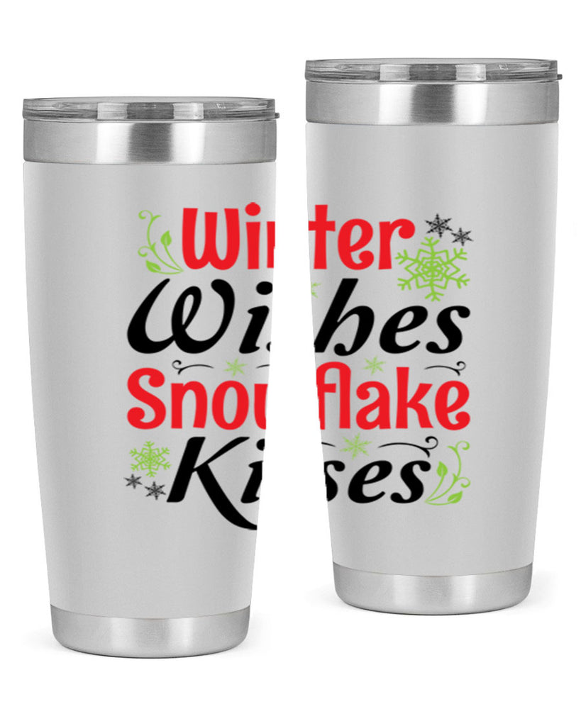 Winter Wishes Snowflake Kisses 568#- winter- Tumbler