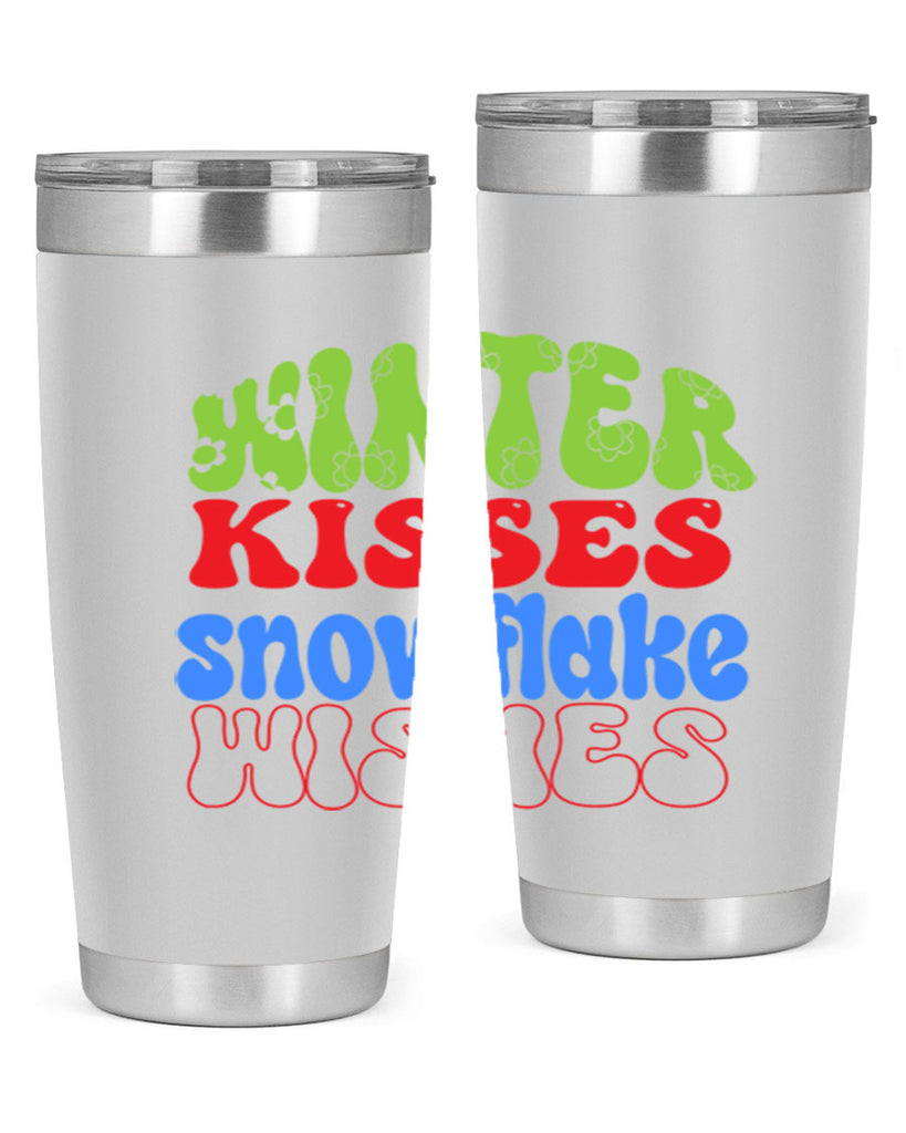 Winter kisses snowflake wishes 520#- winter- Tumbler